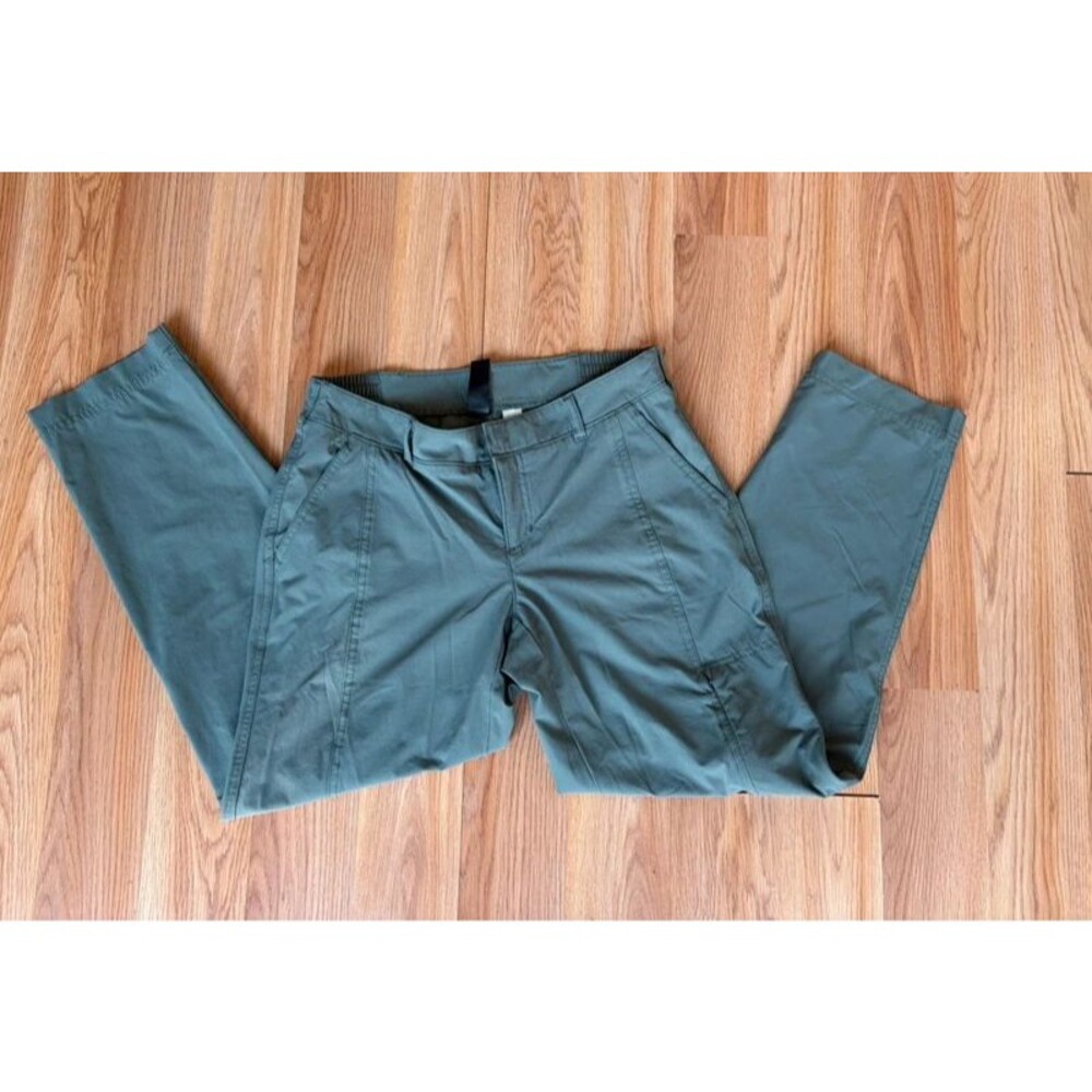 Kirkland Signature Womens Athleisure Stretch Ankle Pants Green Size 2 Cargo